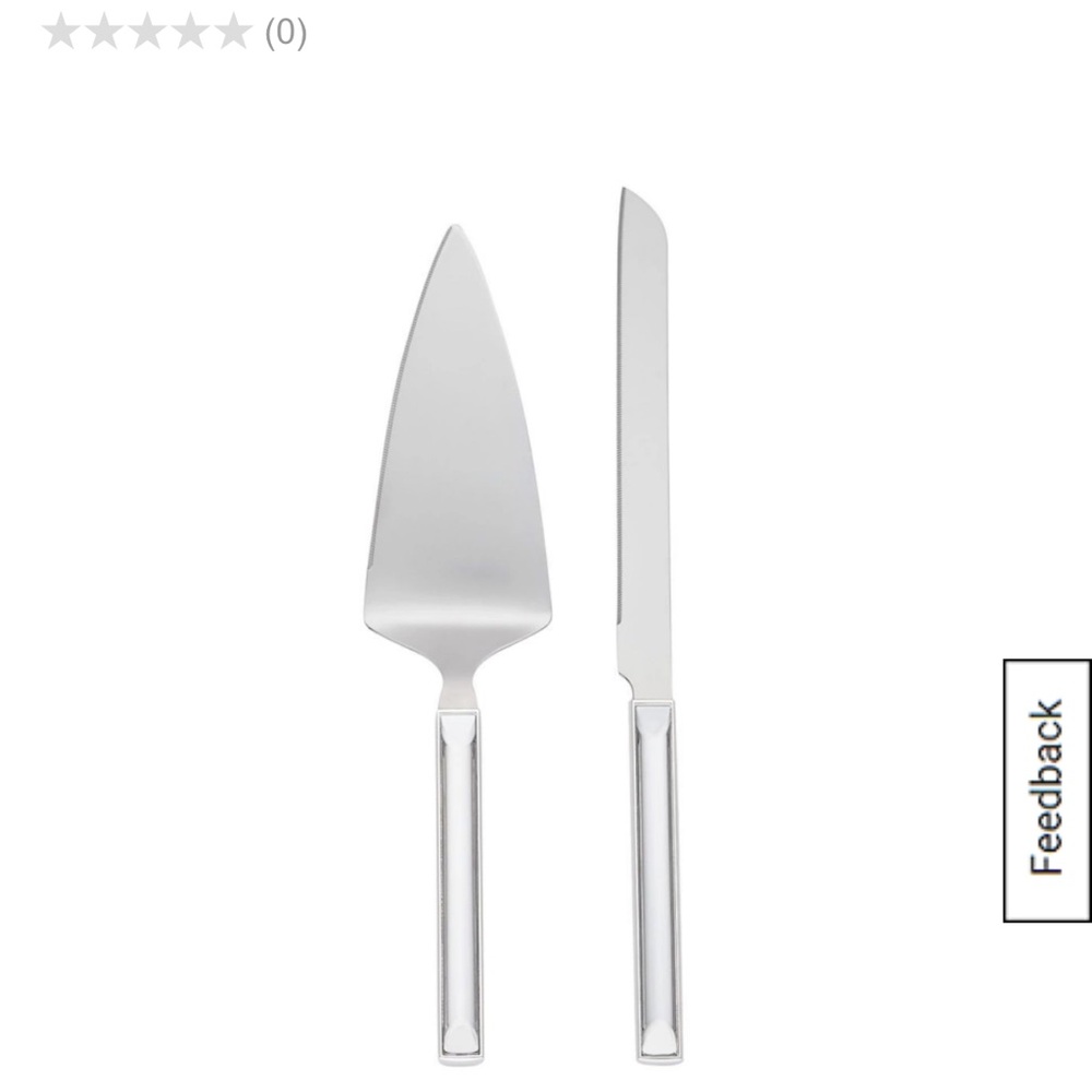 Kate Spade Silver Cake Knife and Server Set